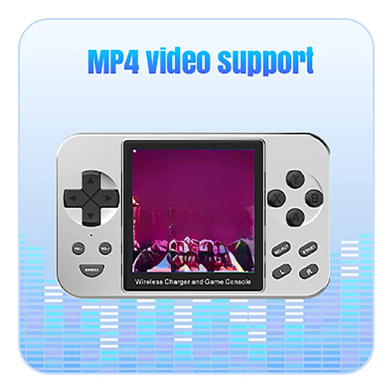 Portable Handheld Game Console Retro Gamepad Support Magnetic Wireless Charging Function Charging Bunk 16G MP4 Game IPS Screen