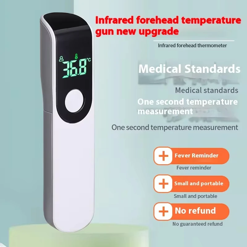 Termómetro infrarrojo de temperatura médica AJC, herramienta de medición de fiebre con pantalla LED Digital sin contacto para la frente para bebés y adultos