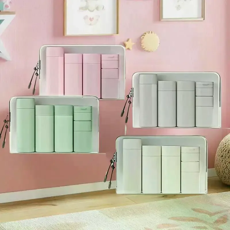 

5 Pcs/Set Hydrating Makeup Dispensing Bottles, Portable Lotions, Shampoos, Traveling, Refillable, Squeezed Empty Bottles