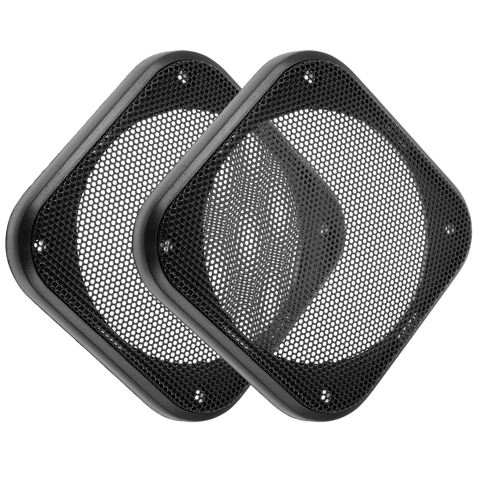 

2Pcs Square Horn Mesh Cover 4 Inch Grill Car Subwoofer Metal Protection Speaker Accessory Car Speaker Protector