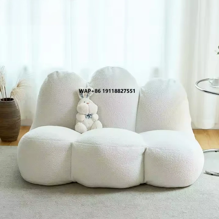 

Shezi Modern Double Sofa Lazy Tatami Sleepable Backrest Soft Bean Bag for Living Room Bedroom Balcony-Fabric