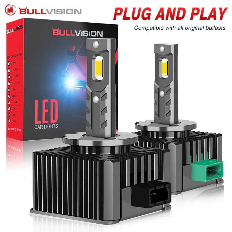 Bullvision D3S LED Headlight Canbus 110W 30000LM D1S D4S D2S D8S Auto Bulbs Two-sided D1R D2R D3R D4R Car Lamp Xenon HID 6500K