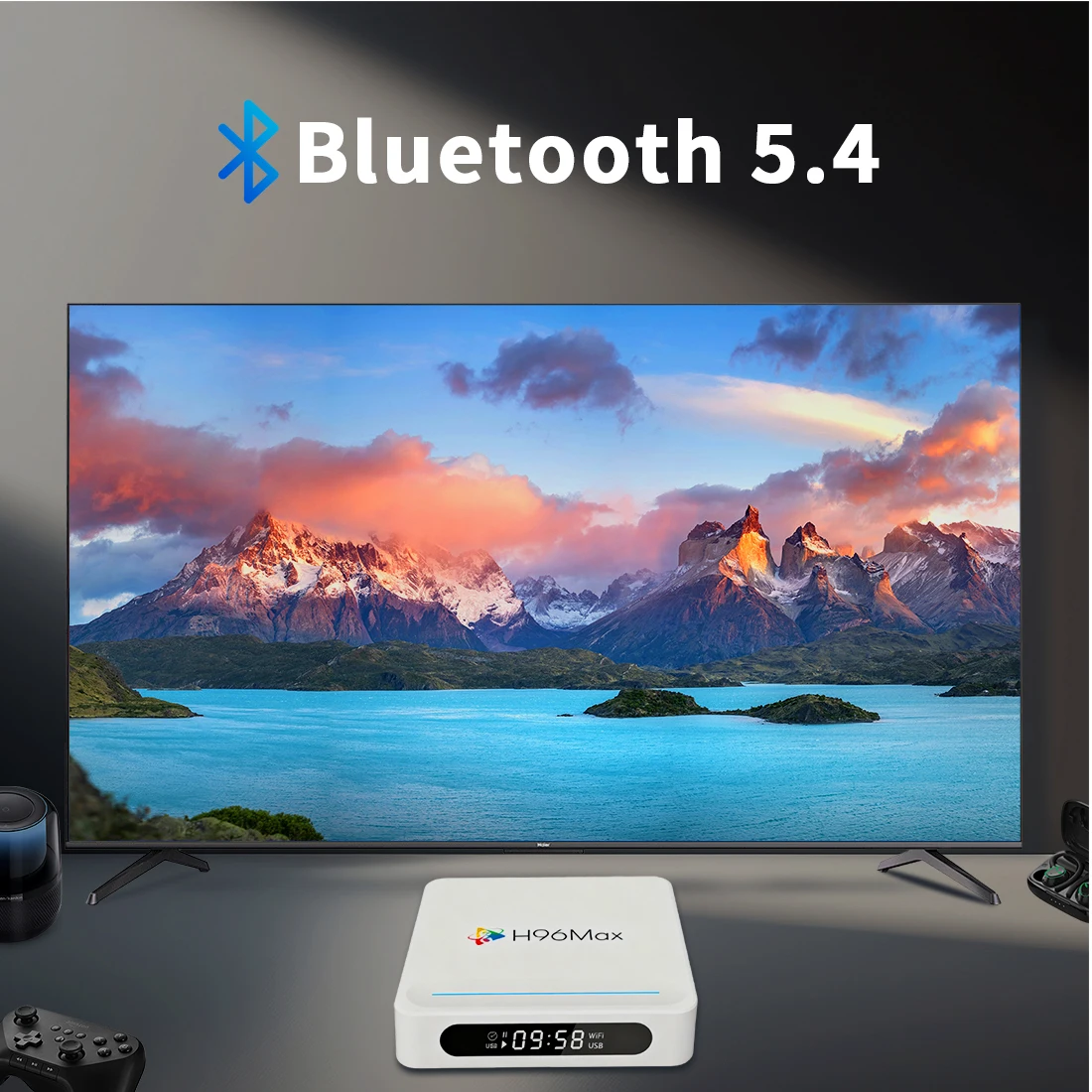 H96MAX H618 صندوق التلفزيون الذكي BT5.4 100M LAN Google Voice Assistant Android 4K + WiFi6 Allwinner H618 TV Box X98H Pro Set Top Box