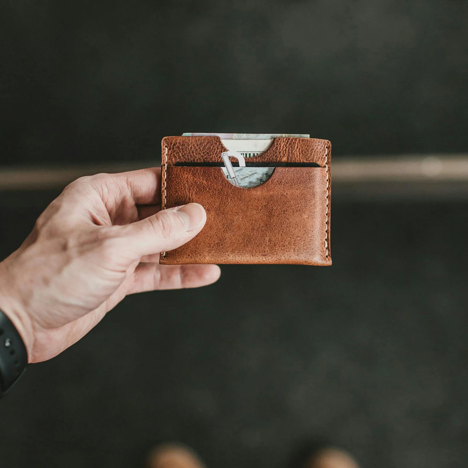 2 Pcs Money Fixing Clamp Spring Clip Bar Metal Check Holder for Men Wallet Clips