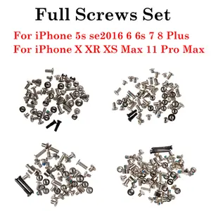 Bilashmart 1set Set Screws Repair bolt Complete Kit Replacement Parts iPhone 5S 6 6S 7 8 PLUS X XR XS 11 Pro Max SE 2016