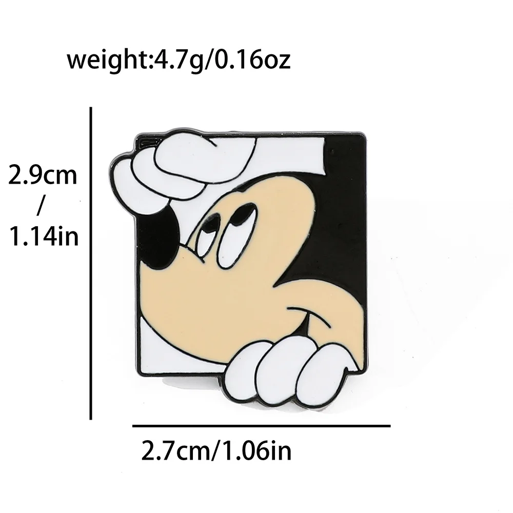 Anime Disney Mickey Mouse Goofy Lapel Pins Badges on Backpack Enamel Pin Brooches for Women Jewelry Clothes Accessories