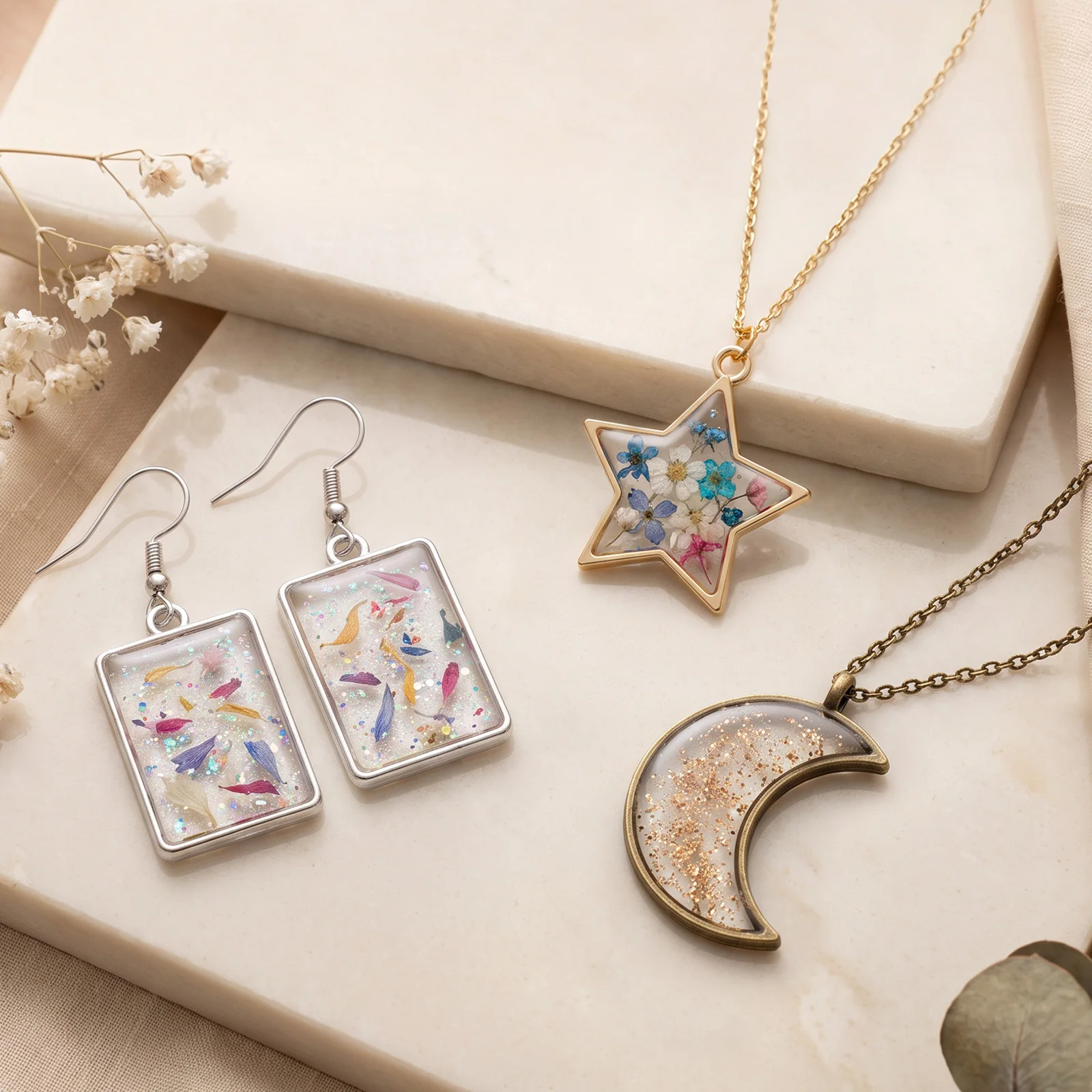 30Pcs Hollow Frame Pendant Cha - Bezels Pendant Resin ulasan dan harga