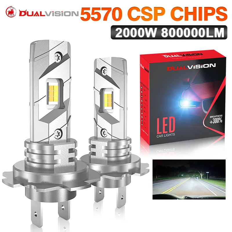 

2Pcs H7 Led Headlight Bulb Ultra Powerful 30000LM Super White 12V Canbus H7 Car Lamp Error Free H7 TurboLight 3000K 4300K 6000K