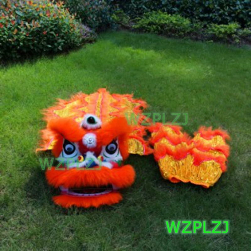 Children\'s Day 14 inch Lion Dance Costume With Pants 5-12 Age Art Party Performance Sport Gift Parade Event Stage Mascot