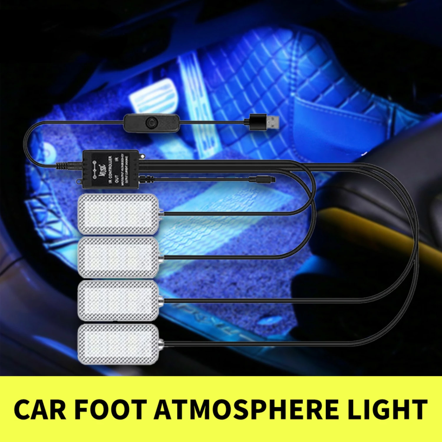 Enhance your vehicle's styling with these stylish RGB car interior LED strip lights, perfect for music and voice control atmosph