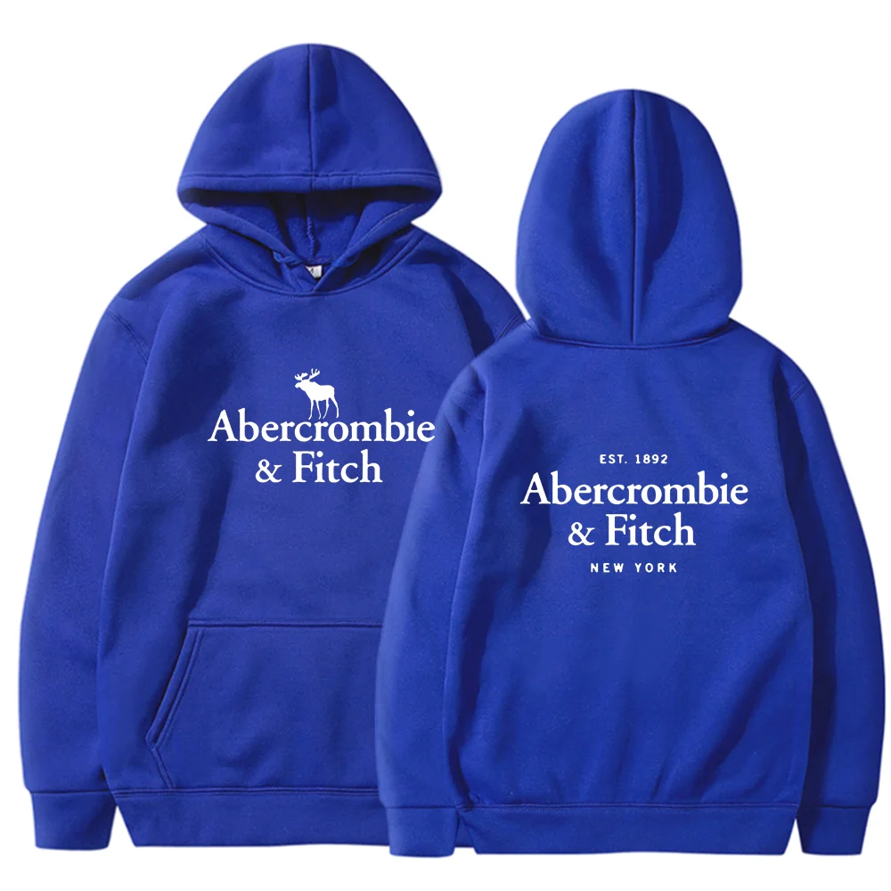 Abercrombie Velvet Hoodie Hoodie Men\'s and Women\'s Wear Autumn/Winter Couple\'s Top Loose