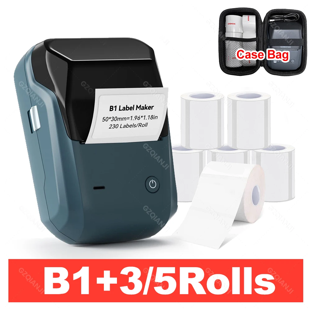 Niimbot B1 Labeling Printer Machine Convenient Small Bluetooth Thermosensitive Sticky Note Maker Small Mini Label Phone Printing