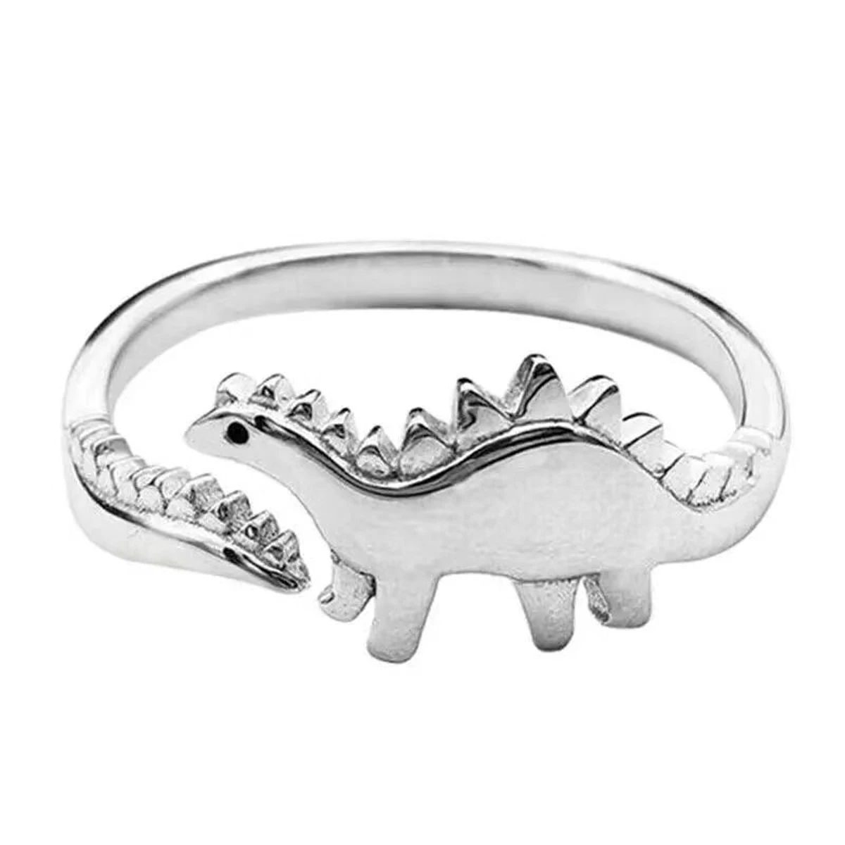 1 Stück stilvolle Legierung geometrischen Dinosaurier Öffnungs ring für Jungen und Mädchen Freundschaft Set Ring