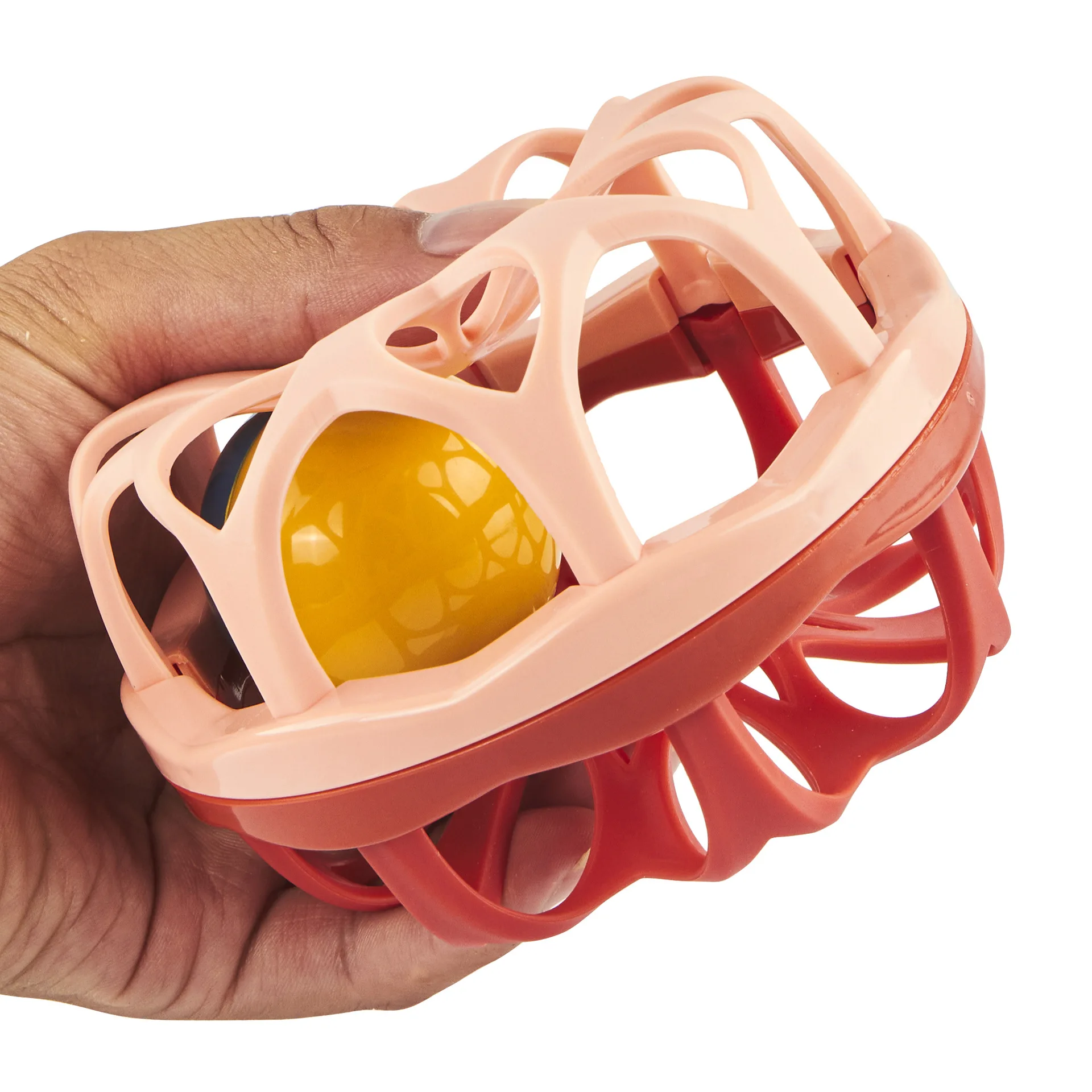 Cloche apaisante pour bébé de 0 à 3 ans, jouet en caoutchouc souple Double face, exercice de préhension éducatif pour bébé, hochet, balles de préhension à la main