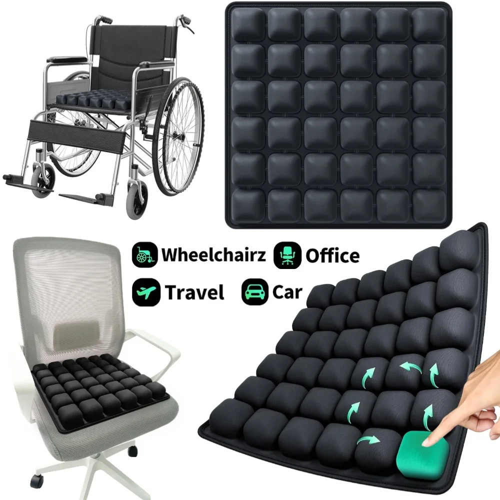 Reisekissen, tragbar, verstellbar, 3D, aufblasbares Sitzkissen, Outdoor-Reise-Luftkissen für Bürostuhl, Rollstuhl, Sitzpolster