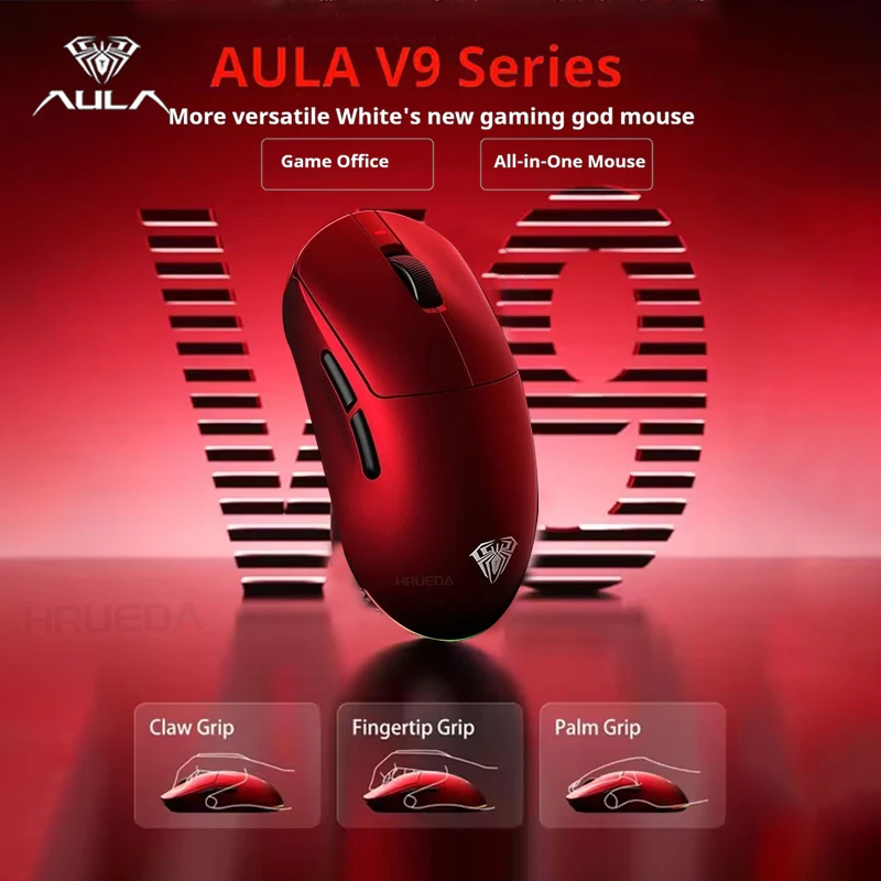 

AULA V9 Ultra Wireless Mouse Tri Mode Wireless 8K Paw3950 Esports Gaming Lightweight Low Latency Mouse Custom for PC Accessories