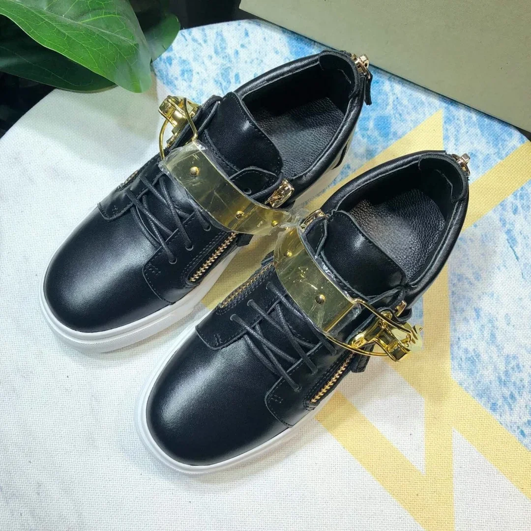 موضة جديدة أحذية رياضية كاجوال للرجال العلامة التجارية مصمم النساء أحذية التنس الفاخرة الجلد الحقيقي GZ المتسكعون أحذية رياضية 35-48 G0977 #2