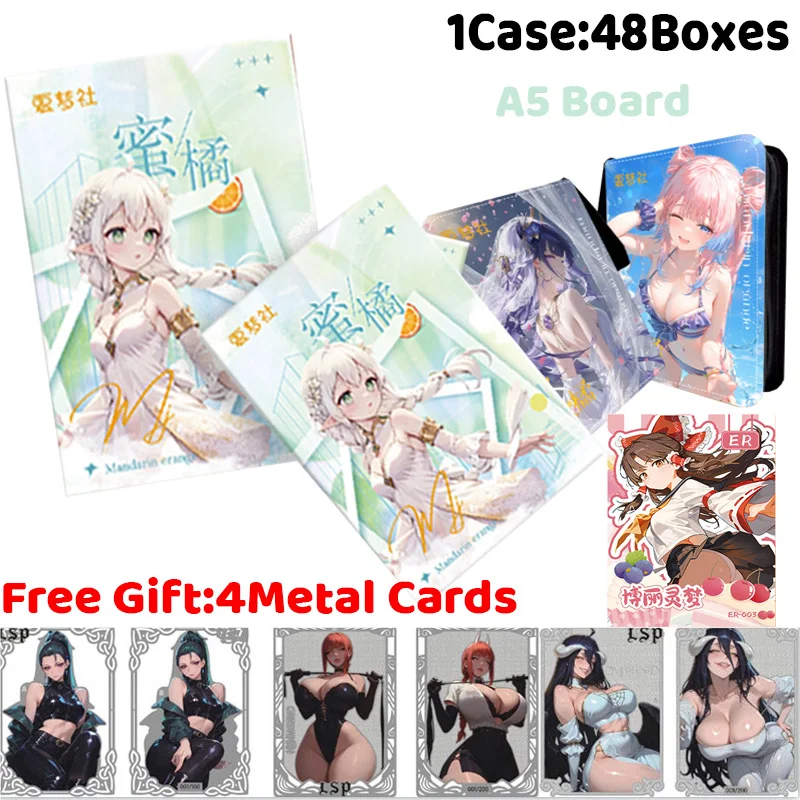 

Summer Dream Mandarin Orange A5 Board Cards Rare Peel Number Collection Sexy Waifu Cards ACG Girls Booster Box Hobbies Gifts