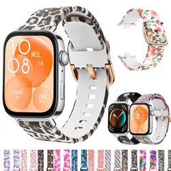 Printing Strap for For Huawei Watch Fit 3 Replacement Silicone SmartWatch Wristband Bracele correa Huawei Watch Fit3 Accessories