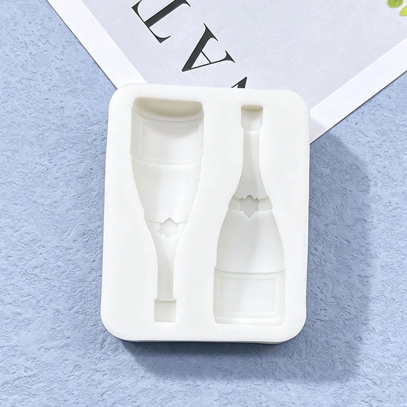 Champagner Weinflasche Silikonform Sugarcraft Schokolade Cupcake Backform Fondant Kuchen Dekorieren Werkzeuge – Detail 7