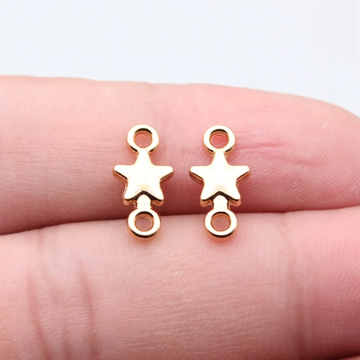 WYSIWYG 40pcs 15x7mm 6 Colors Antique Gold Color Antique Silver Color Antique Bronze Star Connector Handmade Charm