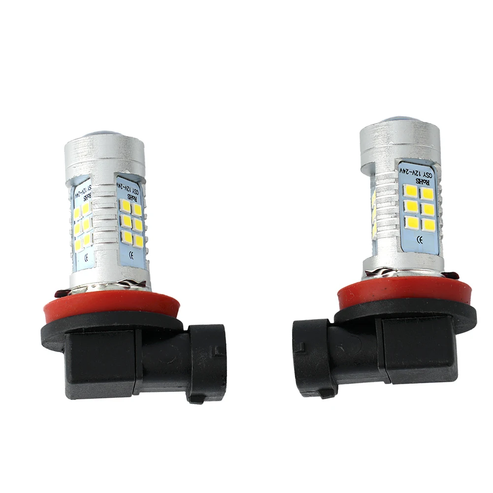 Lâmpada de nevoeiro LED para lâmpadas de carro, noite e dia, 6000K branco, alta potência, H8, H9, H11, 200W, 2X