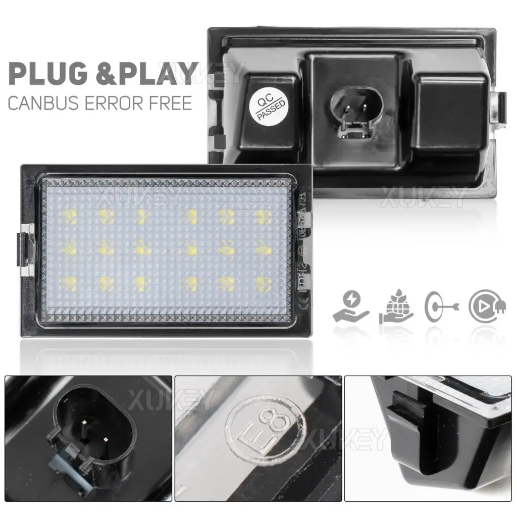 Canbus Error Free LED Number License Plate Light Lamps For Range Rover Sport L320 Freelander 2 L359 Discovery 3 4 L319 XFC500040