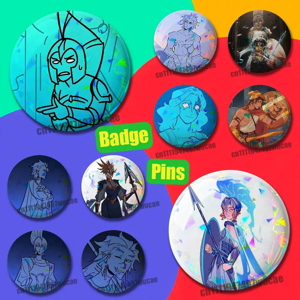 For Athena E-Epic The Musical Badge Case Custom Pin Insignia Emblem Round 25mm Brooch Button Laser Cover