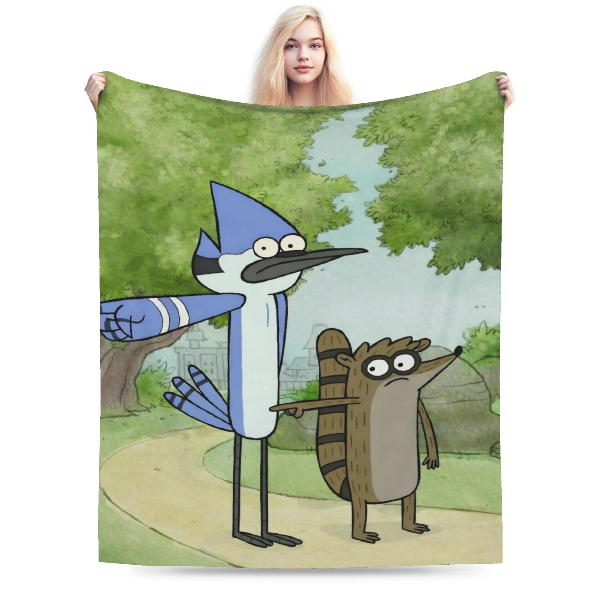 Comfortable Mordecais And Rigbys Blanket Accessories Sofa Decorative  Throw Blankets Super Soft Flannel for Car