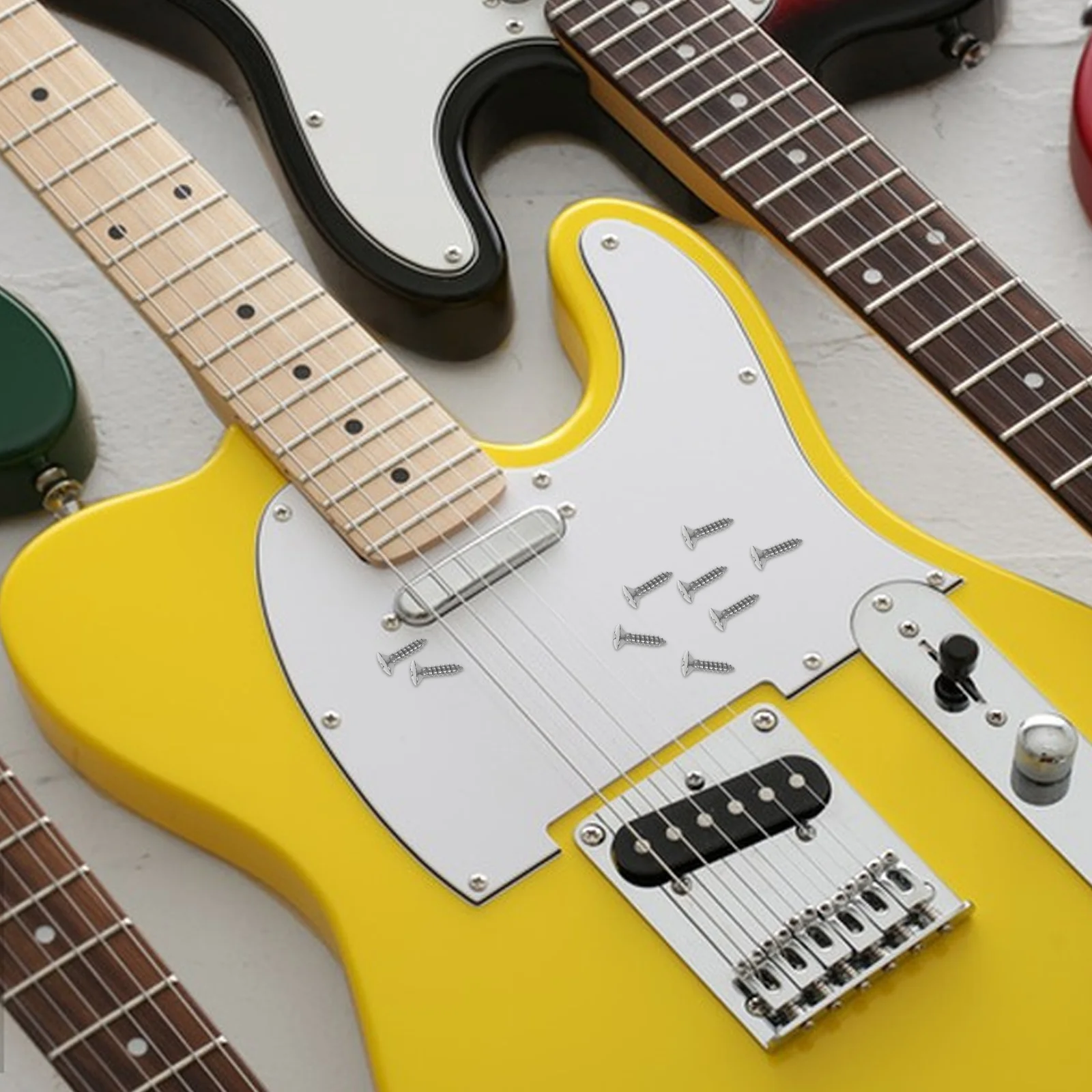 

50Pcs Guitar Pickguard Screws for Electric Bass Reliable Durability Smooth Heads Easy Installation Musical Instrument Hardware