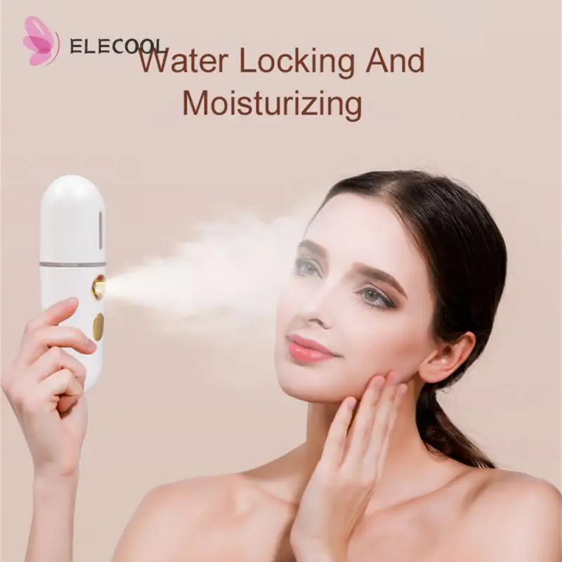 Mini Face Steamer USB Rechargeable Humidifier Nano Nebulizer Portable Cold Spray Moisturizing Beauty Instruments Skin Care Tool