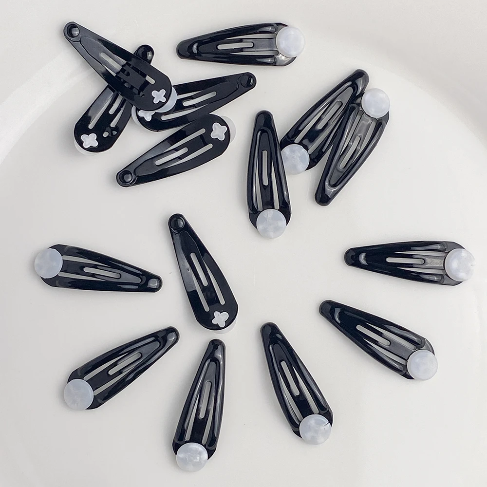 3cm Metal Snap BB Hair Clips with Glue Pad Diy Side Barrettes Mini Hairclip Girls Kids Hair Setting Accessories image 3