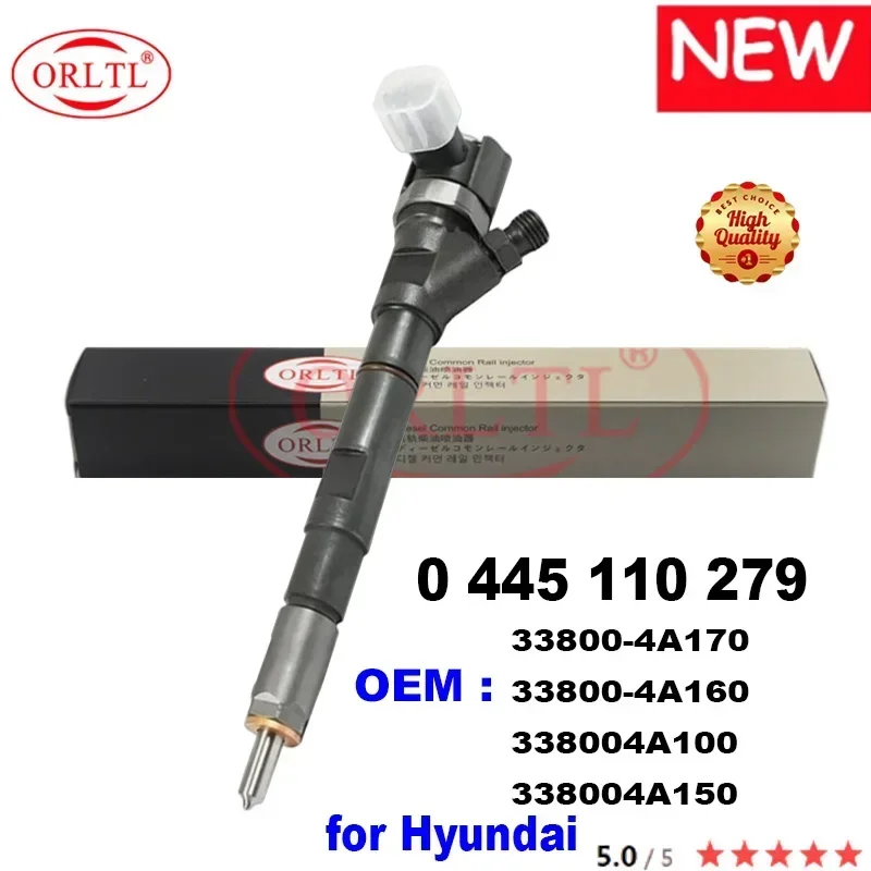 

ORLTL High Quality Injector 0445110279 33800-4A100 338004A100 33800-4A150 0 445 110 279 33800-4A170 33800-4A160 For HYUNDAI 4PCS