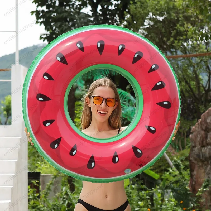 Thickened PVC Adult Underarm Inflatable Swim Ring, Fruit Pattern Float Water Toy For Pool Beach Water Activities