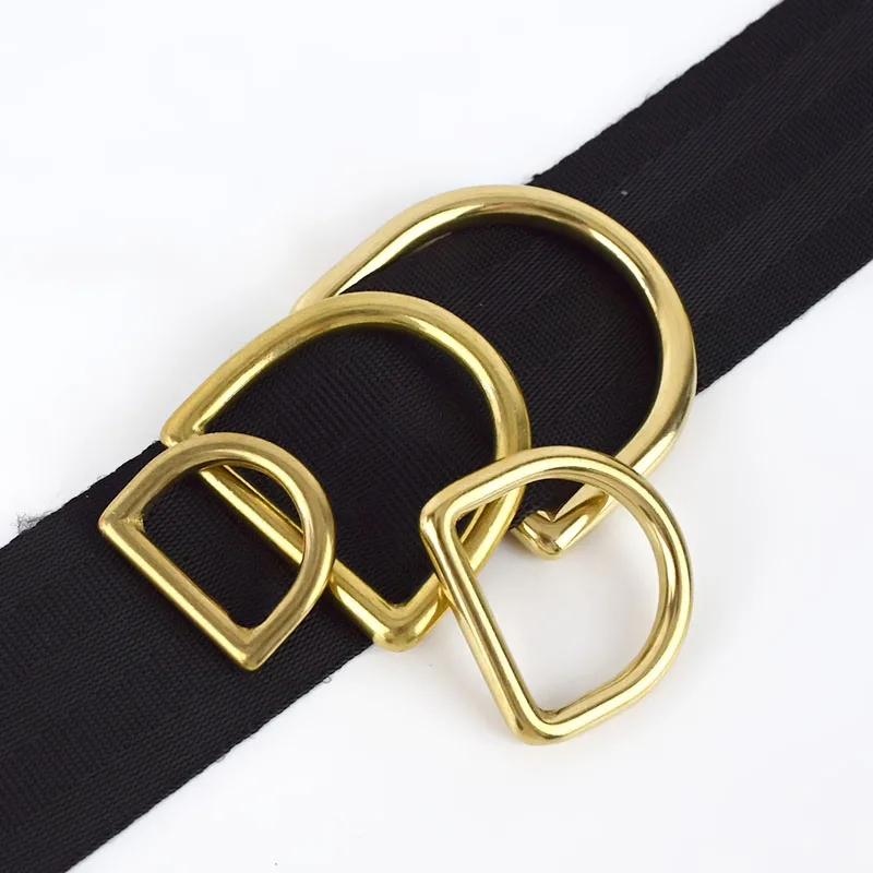 Meetee 5/10 Cái 13-45Mm Hình Bán Khóa Đồng Thau Nguyên Chất D Vòng Lưng Túi vòng Móc Khóa Da Thủ Công Phần Cứng Phụ Kiện