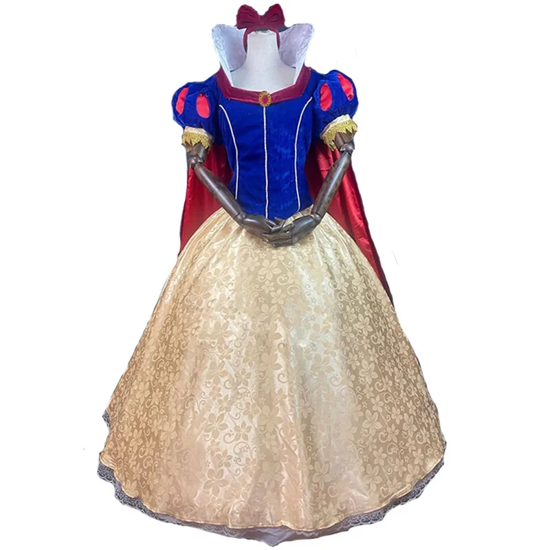 CyTop Quality Snow Princess Cosplay Costume Dress Cloak For Halloween Dress Adult Women Custom Made
