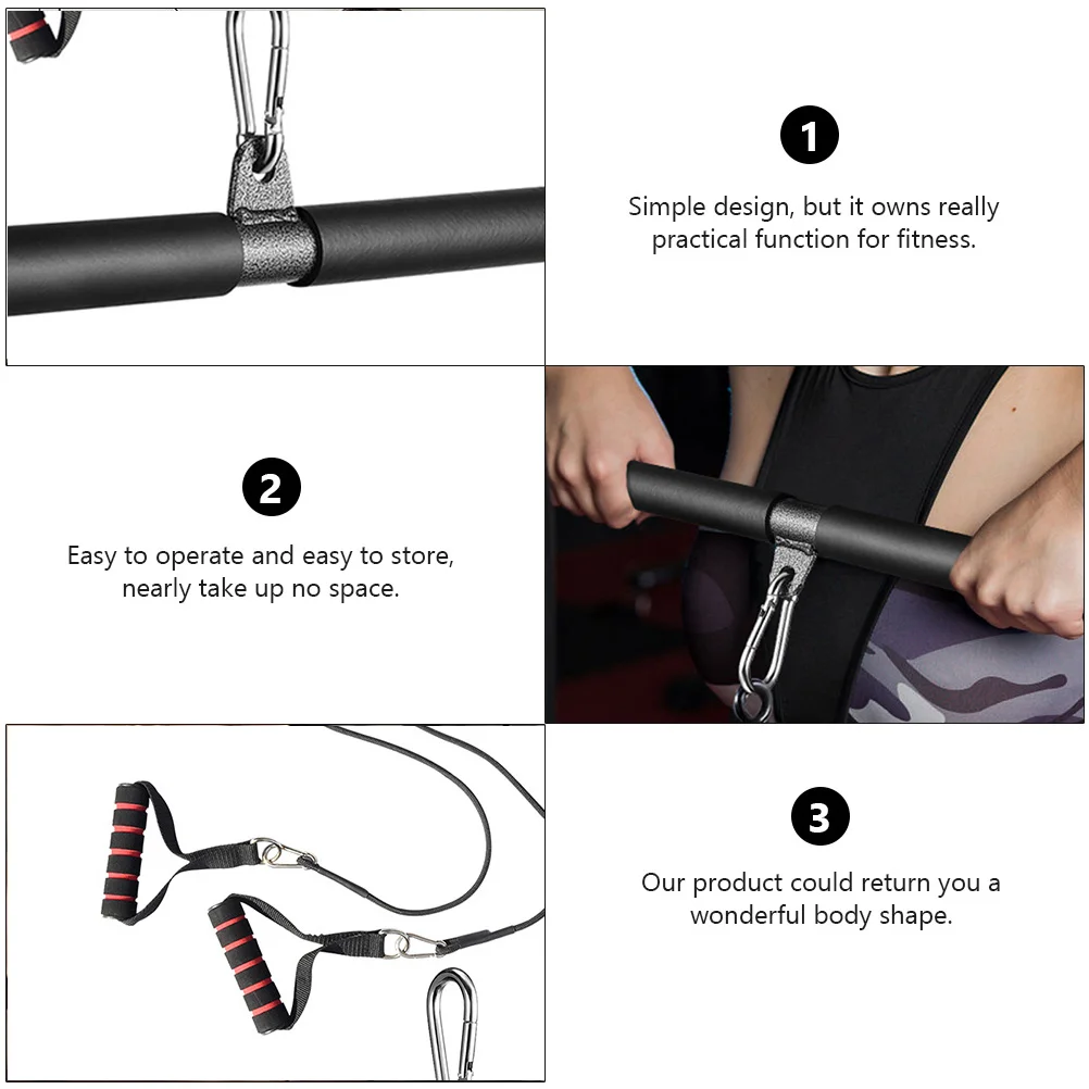 

2Pcs Pull Rope Muscle Trainer Fitness Accessories Home Workout Equipment Pull Bar Bicep Training Chest Exercise Cable System