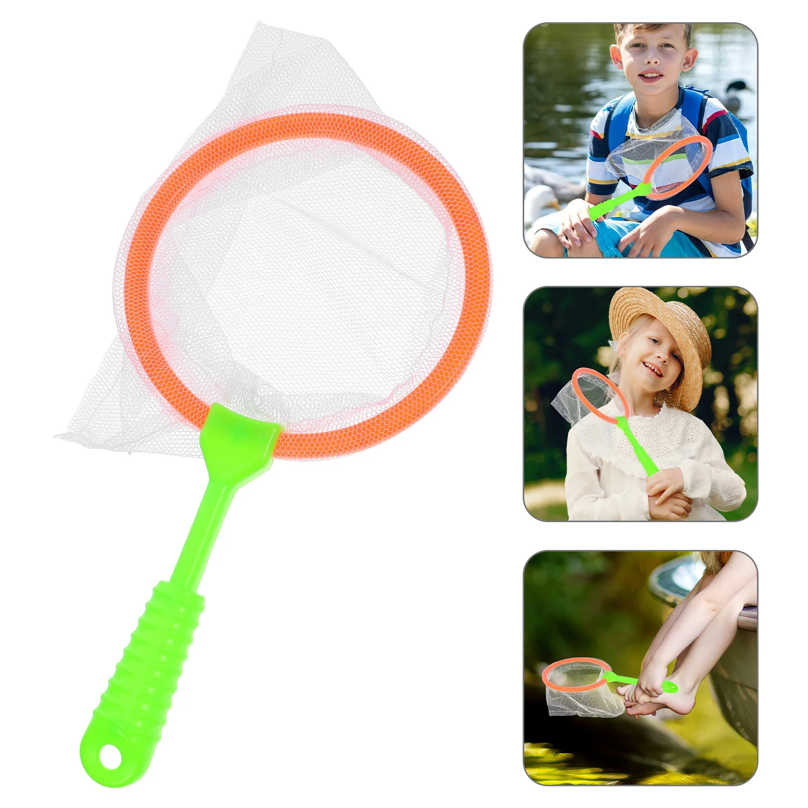 ตาข่ายดักปลาสำหรับเด็ก 16 ชิ้น สำหรับดักจับปลา แมลง ผีเสื้อ ใช้เล่นสนุกและเพื่อการศึกษา สีสุ่ม
