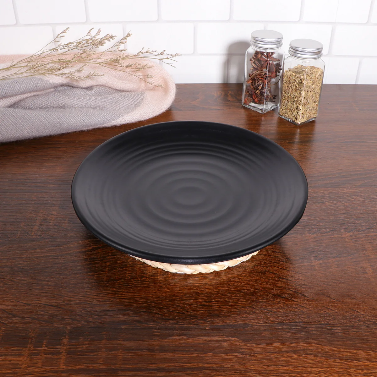 

Melamine Round Plates 10.6 Inch Noodles Plate For Restaurant Home Use Lightweight Dishes Eco-Friendly Dinnerware Set