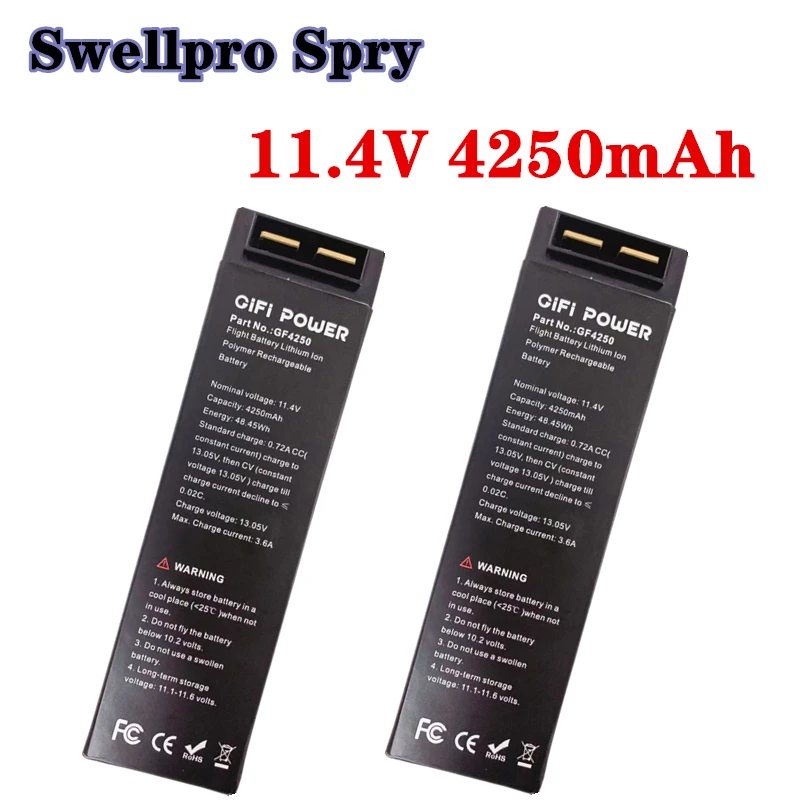 

11.4V 4250mah LiHV Battery For Swellpro Spry, Spry+ Drone Battery High Quality Helicopter Rechargeable 11.4V Lipo Battery