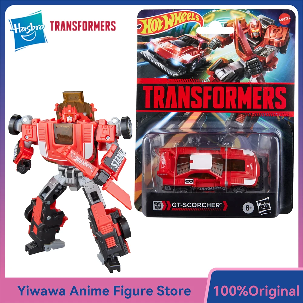 En Stock, Hasbro Transformers Collaborative Hot Wheels GT-Scorcher 12.5cm, Figura de Acción Coleccionable, Juguete de Regalo