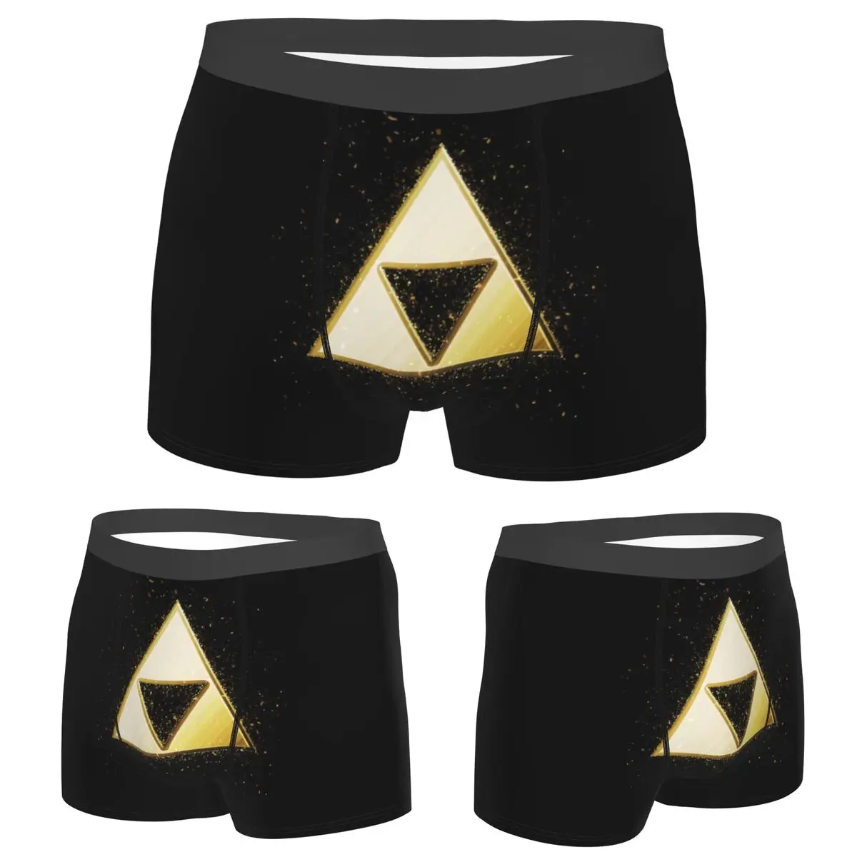 

Трусы-боксеры, шорты, золотые трусы Triforce с символом Zelda, мужские мягкие трусы для Homme, мужской подарок бойфренду
