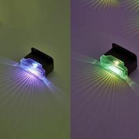 4Pcs LED Solar Stair Lamp Solar Step Lights Outdoor Waterproof Fence Lamp Decoration Garden Yard Solar LED Step Light
