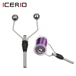 ICERIO 1PC Stainless Steel Bi-Ceramic Tip Bobbin Holders Heavy Ball Head Fly Tying Tool Standard & Small Thread Holder