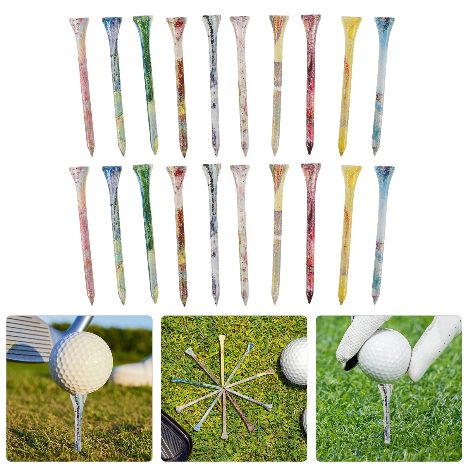 

50 Pcs Golf Supplies Accessories Practice Ball Holder Pegs Hemu Convenient Tees