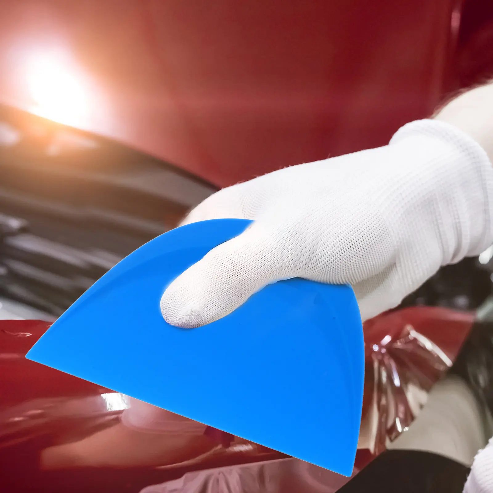 Window Film Squeegee for Car Wrapping Transparent Plastic Semi-Circular Edge Easy Bubble Removal Car Color Changing Film
