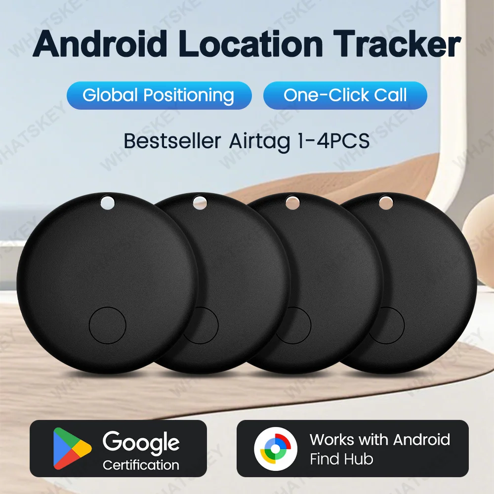 Rastreador Anti-perda Android para Google Find My, Localizador de Longa Distância com Voz para Malas, Chaves, Bolsas, Brinquedos - Smart Airtag