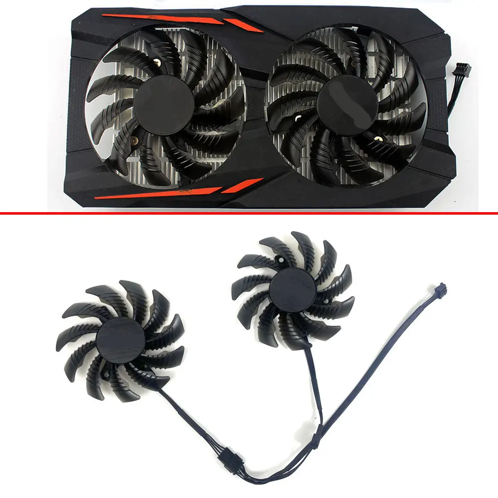 

Cooling Fan 75MM 4PIN T128010SU PLD08010S12HH For Gigabyte GTX 1050Ti 1050 RX 550 RX560 Graphics Video Card fans