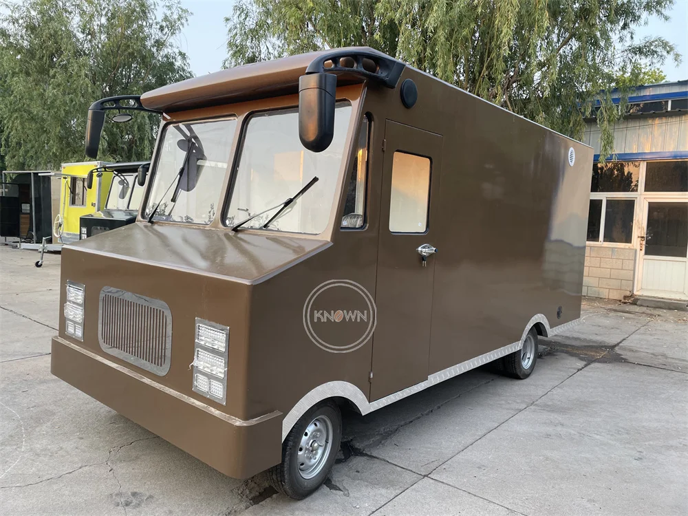 Custom Food Truck Electric Trailer Coffee Pizza Cart Concession Food Trailer Hot Dog Kiosk Fully Kitchen Equipments