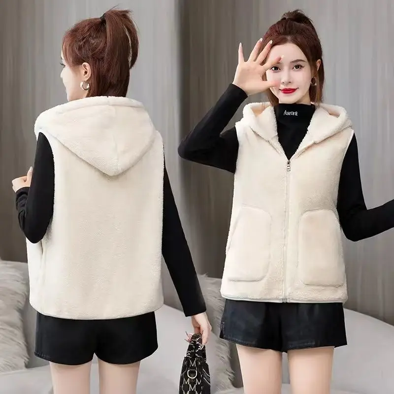 Polar Fleece Warm Vest 2026 New Autumn Winter Casual Sleeveless Coral Velvet Jacket Women Double-sided Fleece Zipper Waistcoat